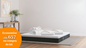Kit Colchão Premium Hybrid II + Pillow Top + Travesseiro + Protetor