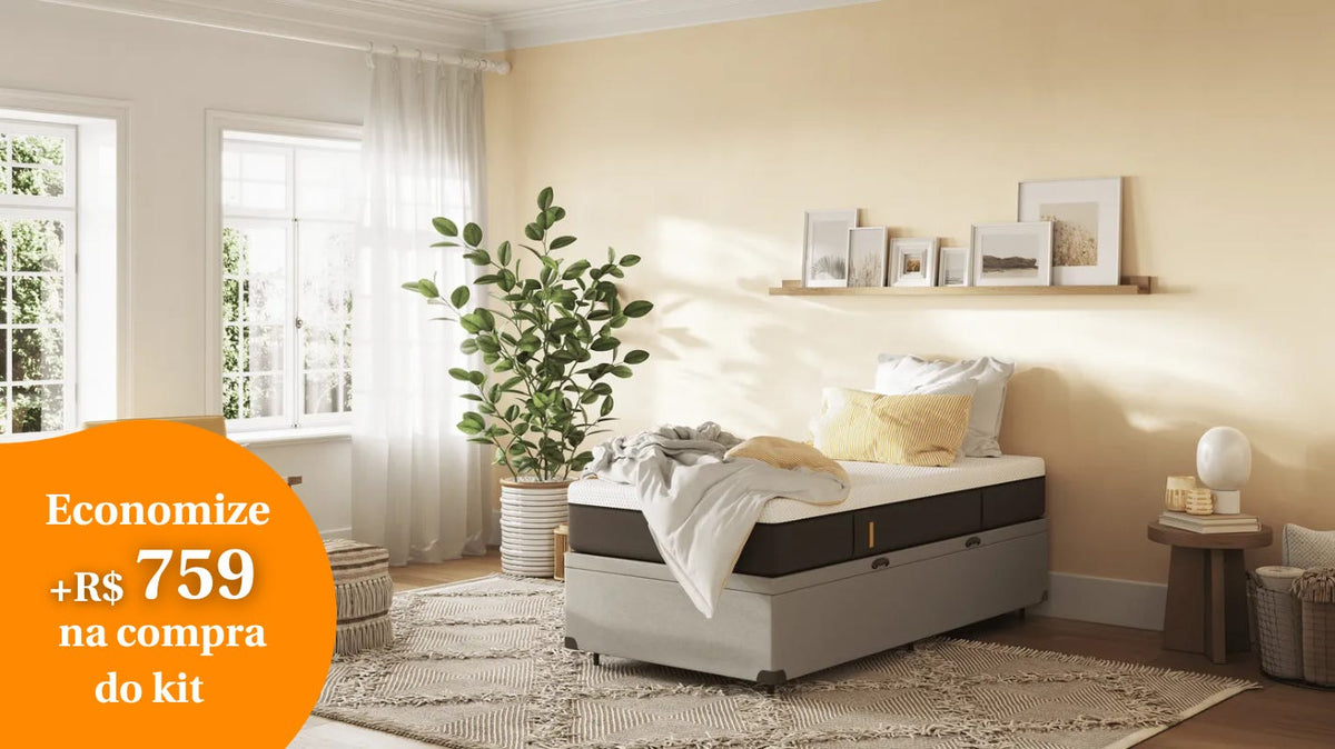 Kit Personalizável Cama Baú + Colchão  Premium Hybrid II